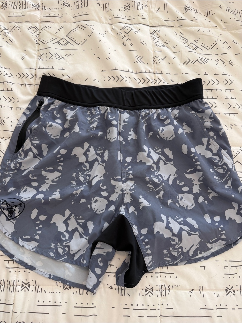 Men's Grey Camo Athletic Shorts